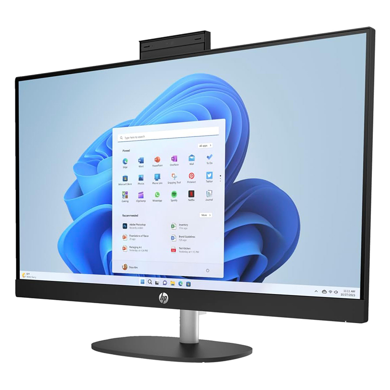 HP 27 FHD IPS AIO PC (Intel 12-Core Ultra 7 255U CPU, 32GB DDR5 RAM, 1TB SSD, MS Office 2021 Lifetime, Windows 11 Pro, HDMI, RJ45, WiFi 6, FHD Webcam, Wireless KB+Mouse) - All in One Business Desktop - Image 2