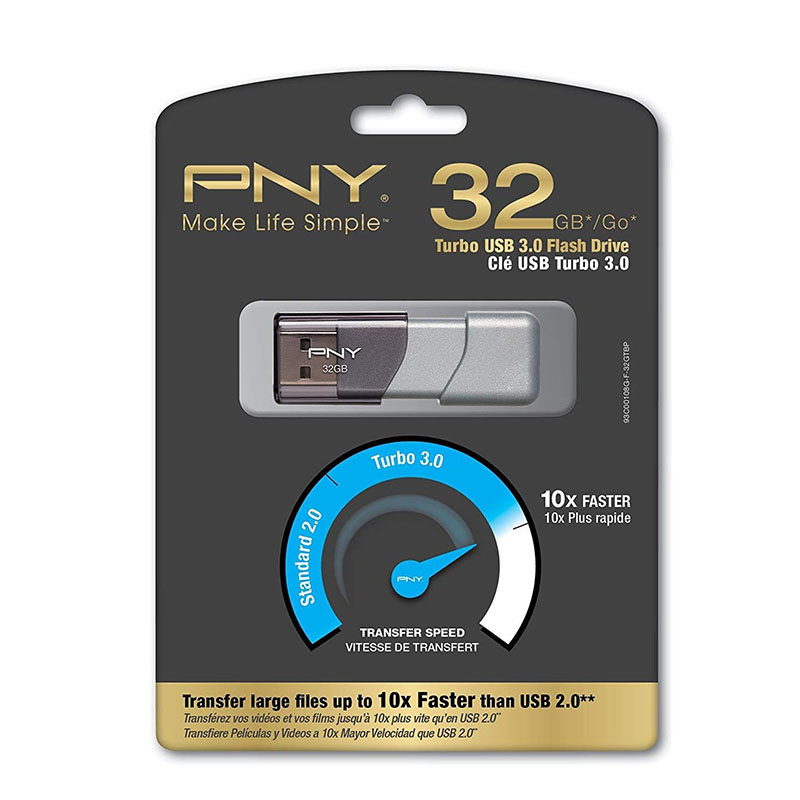 PNY USB 3.0 Flash Drive Elite Turbo Attache 3 Two Pack Bundle with (1) Everything But Stromboli Lanyard (32GB 2 Pack, Gray) - Image 2