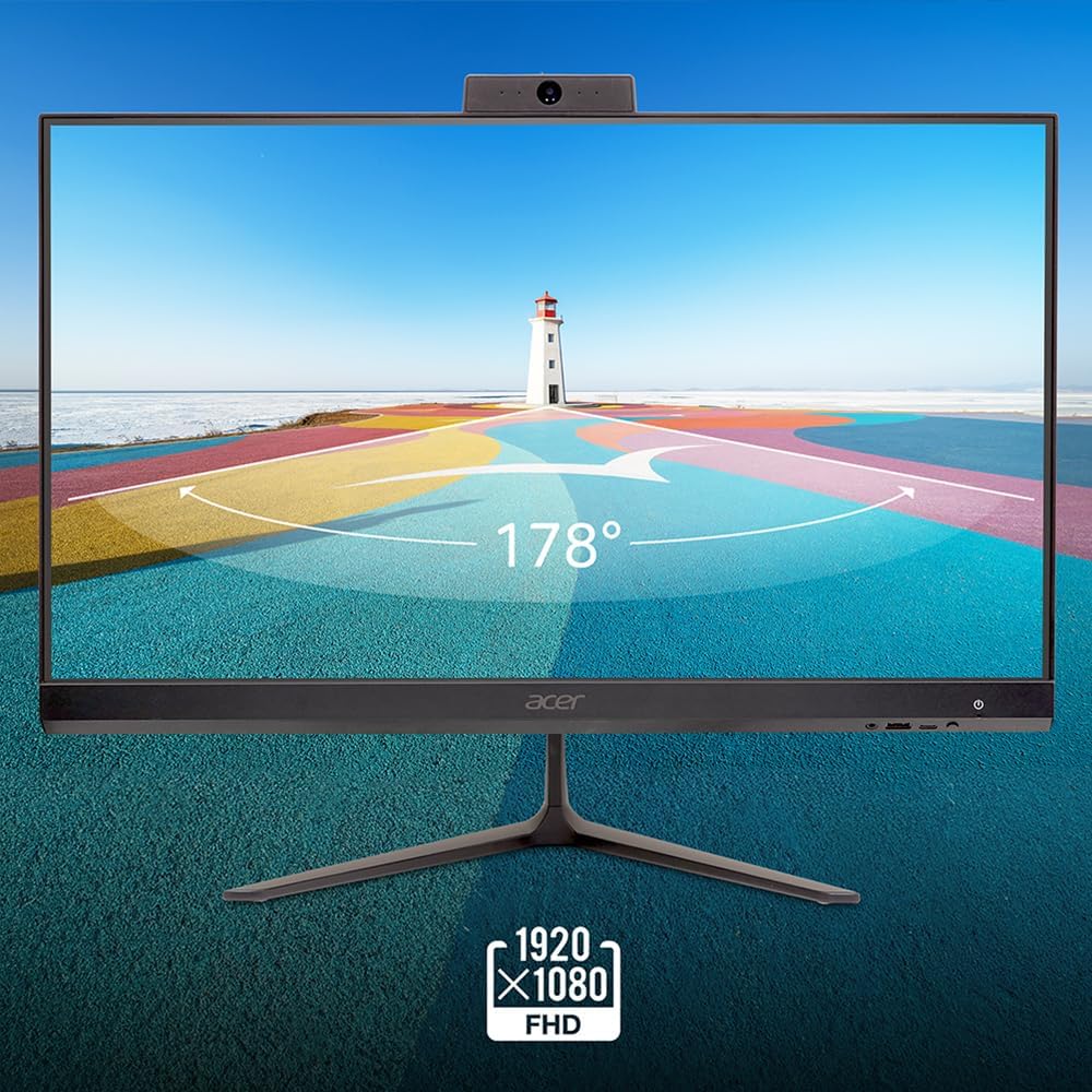 Acer Aspire C24 AIO Desktop | 23.8" Full HD IPS 120Hz Display | AMD Ryzen 5 7430U Hexa-Core Processor | AMD Radeon Graphics | 16GB DDR4 | 512GB SSD | Wi-Fi 6E | USB Keyboard & Mouse | C24-2G-UR15 - Image 6