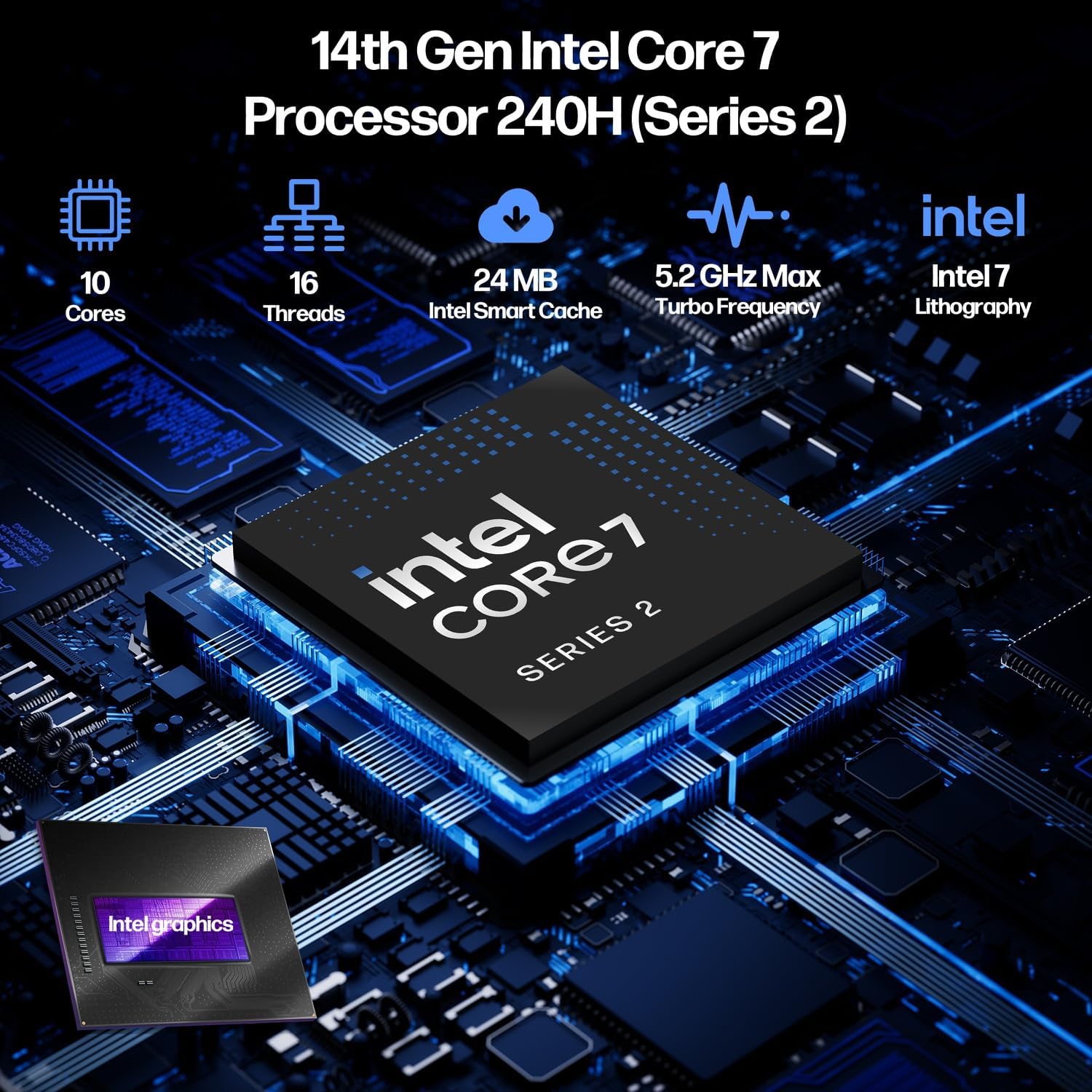 ASUS NUC 15 Pro Mini Desktop Computer, Intel Series 2 Core 7 240H(10C/16T, Up to 5.2GHz), 32GB DDR5 RAM, 2TB PCIe SSD, Micro PC Win 11 Pro, Intel Graphics, Thunderbolt 4, WiFi 7, 8K/Quad 4K HDR, VESA - Image 4