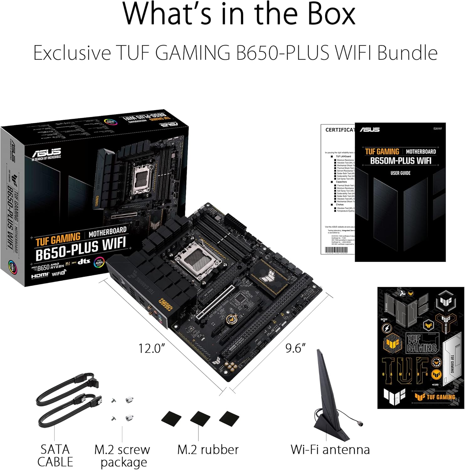 ASUS TUF GAMING B650-PLUS WIFI AMD B650 AM5 Ryzen™ Desktop 9000 8000 and 7000 ATX motherboard, 14 power stages, PCIe® 5.0 M.2 , DDR5 memory, WiFi 6 and 2.5 Gb Ethernet, USB4® support Aura Sync - Image 6