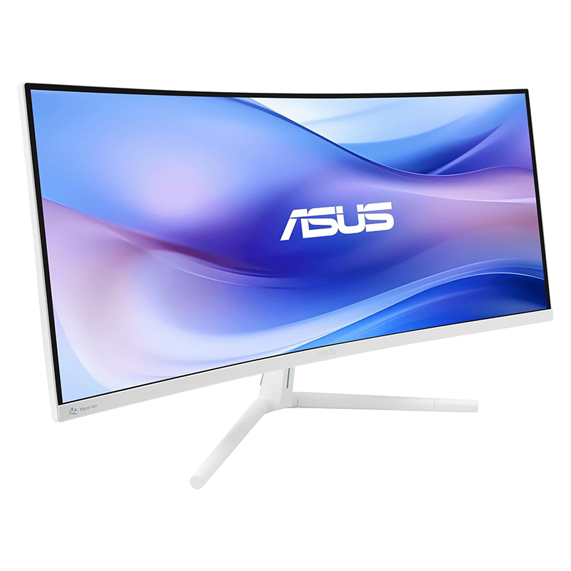 ASUS 34” Ultra-Wide Curved Eye Care Monitor (VU34WCIP-W) – WQHD (3440x1440), 1500R Curvature, Frameless, 100Hz, Nano-ion, SmoothMotion, Eye Care Plus, USB-C PD 65W, Speakers, 3 yr Warranty - Image 3