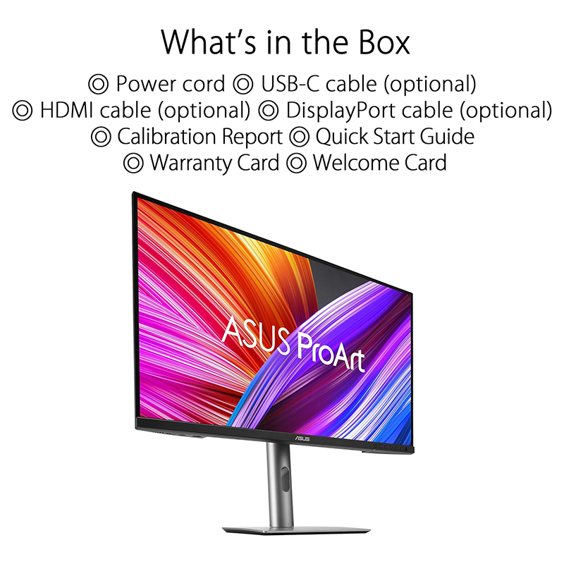 ASUS ProArt Display 27” 4K HDR Professional Monitor (PA279CRV) - IPS, UHD (3840 x 2160), 99% DCI-P3/Adobe RGB, ΔE < 2, Calman Verified, USB-C PD 96W, DisplayPort, Daisy-Chain, Ergonomic, 3yr Warranty - Image 6